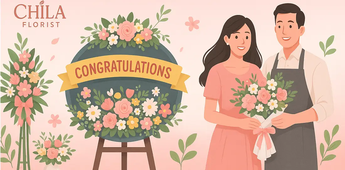 Toko Bunga Kemiri Murah - Jual Karangan Bunga, Papan Ucapan & Krans Duka